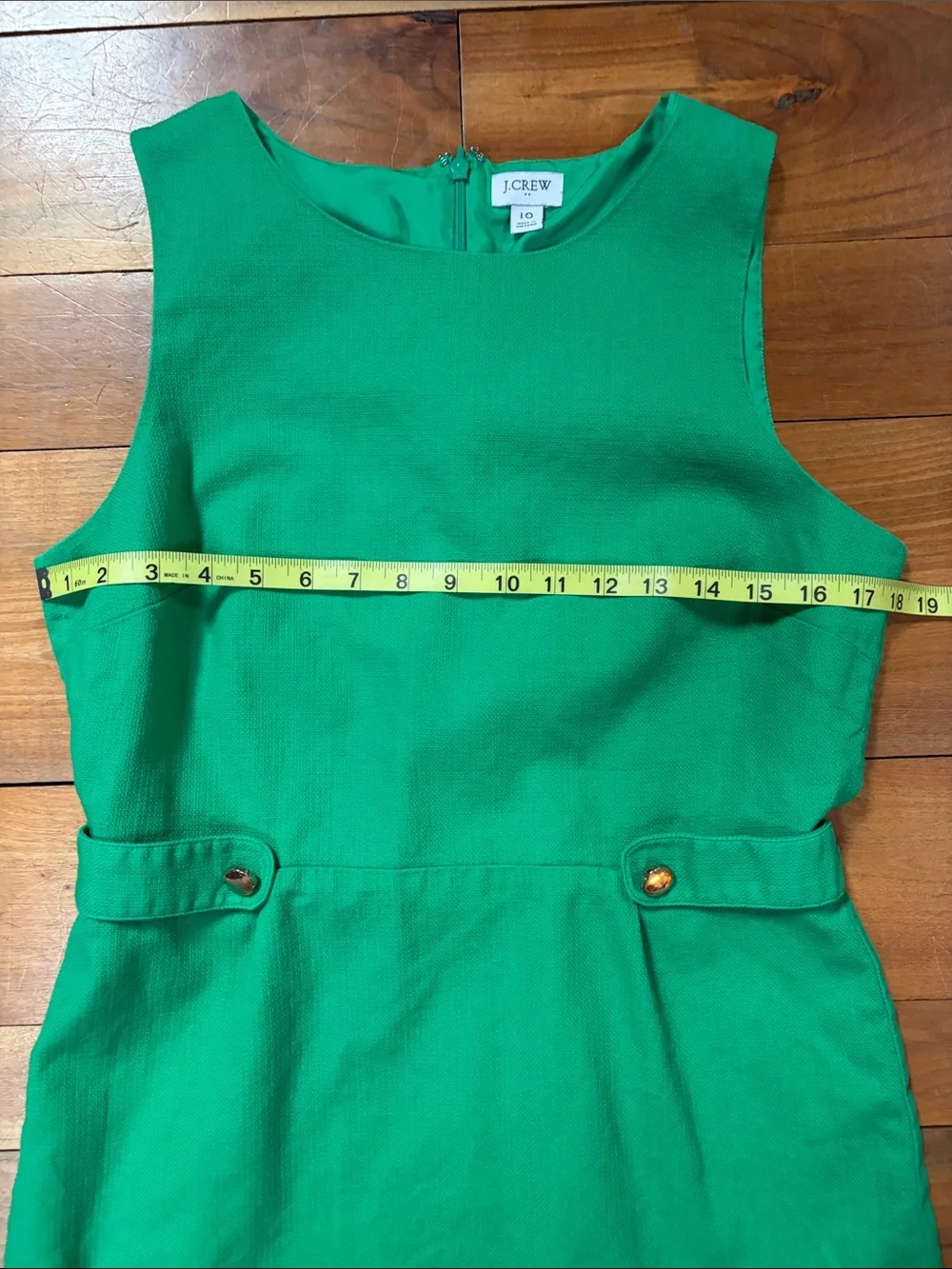 J. Crew Bright Kelly Green Sleeveless Sheath Dress